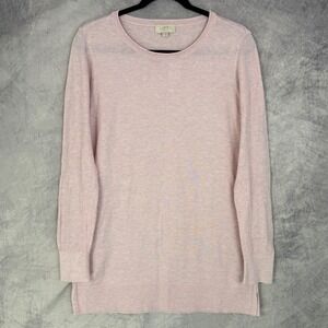 LOFT Women's Pink Crewneck Pullover Sweater Sz L feminine soft NWT